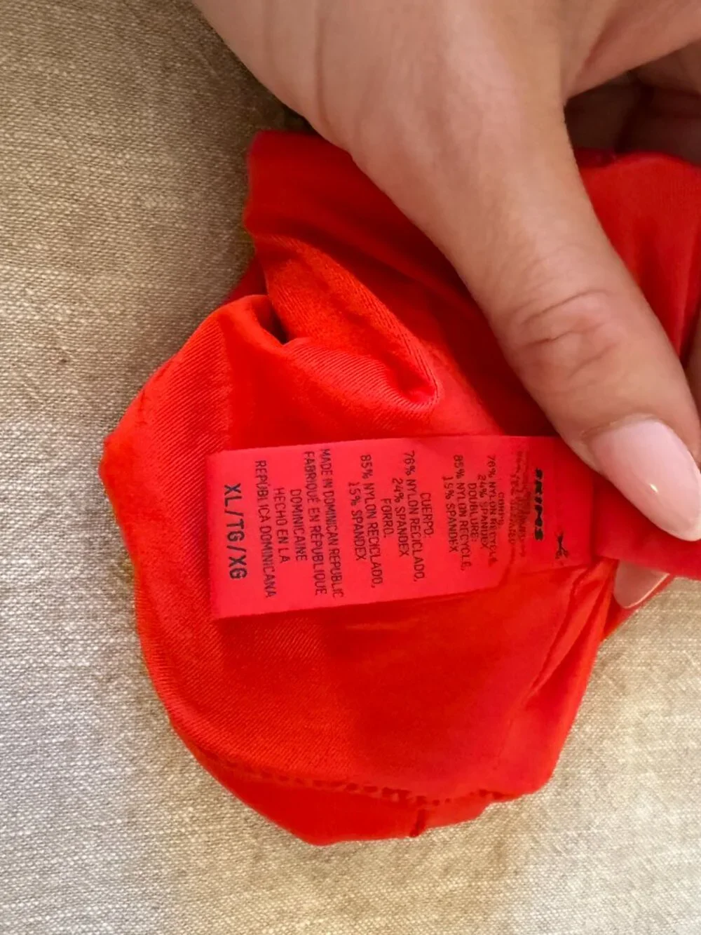 SKIMS Halter Bandeau Bikini Top - Red - XL